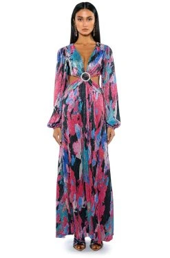 Alternative view of ON MY WAY LONG SLEEVE MAXI DRESS