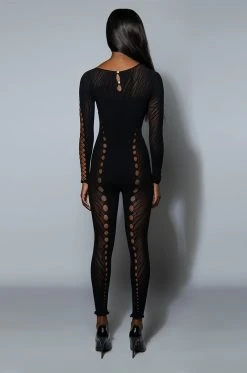 ON ONE SEAMLESS CUT OUT CATSUIT -AKIRA Shop on one seamless cut out catsuit black 4 4