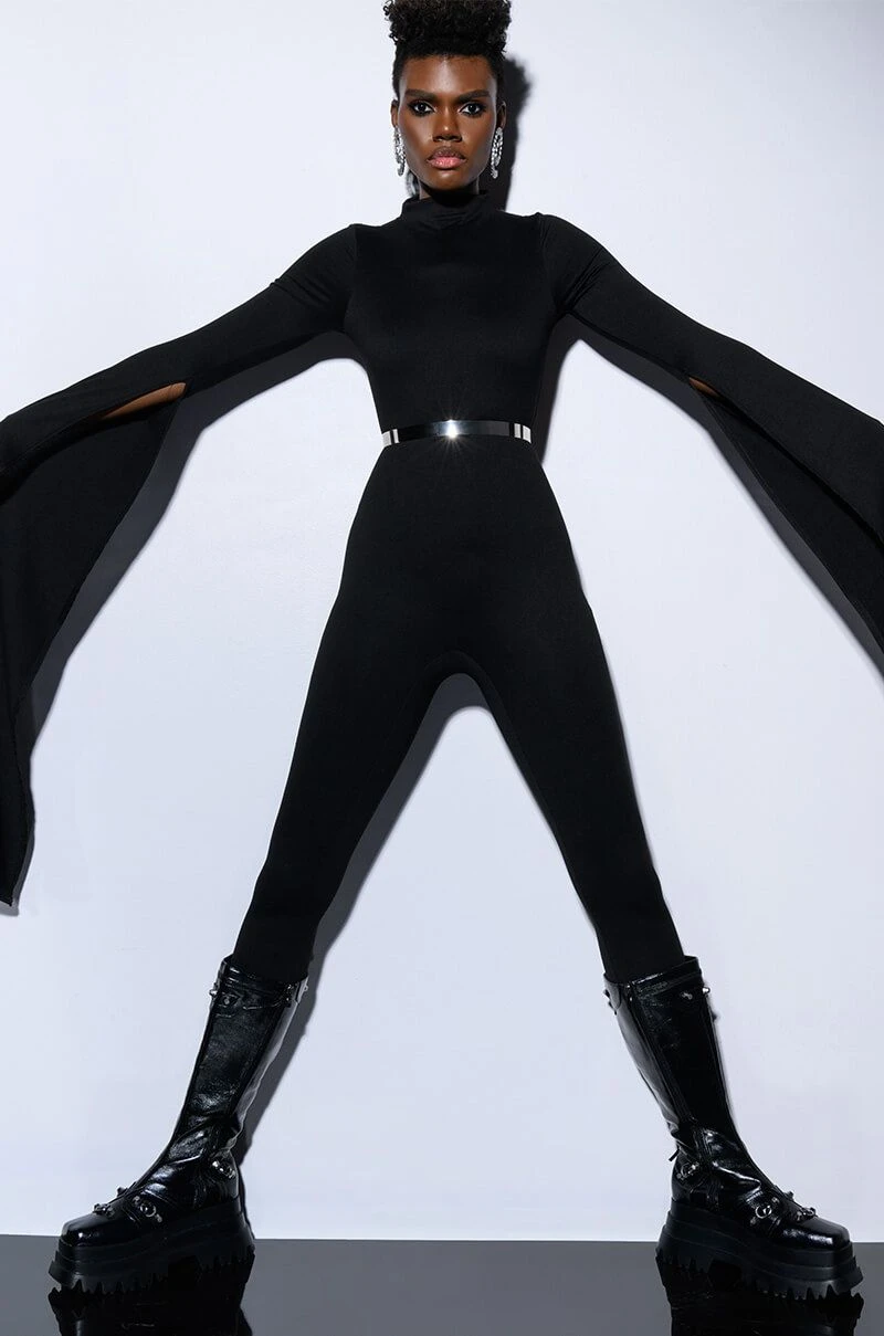 ON TOP DRAMATIC SLEEVE CATSUIT 6 ON TOP DRAMATIC SLEEVE CATSUIT - Image 4