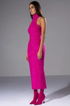 Alternative view of ON WE GO TEXTURED MAXI DRESS