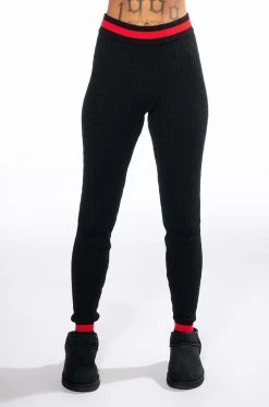 ONE LOVE STRIPE SWEATER LEGGING -AKIRA Shop one love stripe sweater legging red multi 5 5