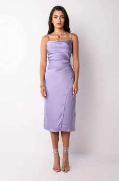 Alternative view of PICTURE OF CLASS SATIN SLIP DRESS