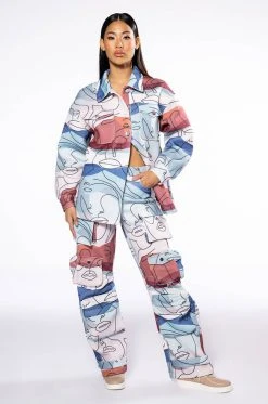 Alternative view of PRINTED CARGO JOGGERS
