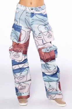 PRINTED CARGO JOGGERS -AKIRA Shop printed cargo joggers multi 3 3