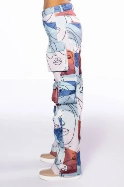 PRINTED CARGO JOGGERS -AKIRA Shop printed cargo joggers multi 4 4