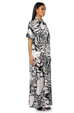 Alternative view of SHE'S RICH OVERSIZED SATIN JUMPSUIT IN MULTI