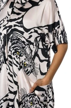 SHE'S RICH OVERSIZED SATIN JUMPSUIT IN MULTI -AKIRA Shop shes rich oversized satin jumpsuit multi 5 5