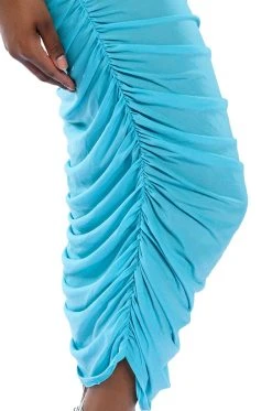 SIMPLE BLISS MESH MAXI SKIRT -AKIRA Shop simple bliss mesh maxi skirt blue 8 8