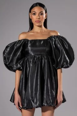 Alternative view of SO SWEET PUFF SLEEVE MINI DRESS