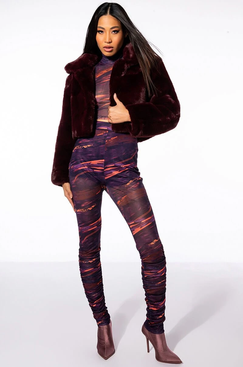 SOMETHING SPECIAL MESH LEGGING WITH RUCHED DETAIL 5 SOMETHING SPECIAL MESH LEGGING WITH RUCHED DETAIL - Image 3