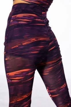 SOMETHING SPECIAL MESH LEGGING WITH RUCHED DETAIL 16 SOMETHING SPECIAL MESH LEGGING WITH RUCHED DETAIL -AKIRA Shop something special mesh legging with ruched detail purple multi 7 7