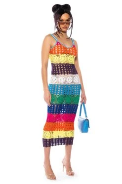 Alternative view of SUNKISSED GODDESS LOW BACK KNIT MAXI DRESS