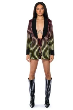 Alternative view of SUNSET ROAD STRIPE SHORT