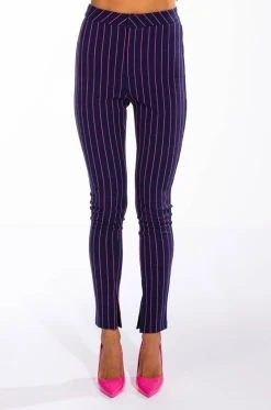 SWEET LIKE SUGAR PINSTRIPE SKINNY PANT -AKIRA Shop sweet like sugar pinstripe skinny pant blue multi 3 3