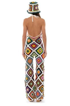 THE WAY YOU GROOVE CROCHET HALTER JUMPSUIT IN WHITE MULTI -AKIRA Shop the way you groove crochet halter jumpsuit in white multi white multi 4 4 c1 c1