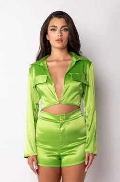 TOO FLY CUT OUT ROMPER -AKIRA Shop too fly cut out romper green 3 3