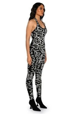 TURNING HEADS KNIT JUMPSUIT -AKIRA Shop turning heads knit jumpsuit black white 2 2