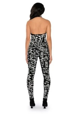 TURNING HEADS KNIT JUMPSUIT -AKIRA Shop turning heads knit jumpsuit black white 4 4