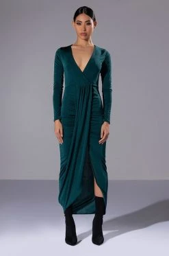 Alternative view of WALK THE WALK LONG SLEEVE MIDI DRESS