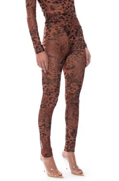 Alternative view of WILD CHEETAH PRINT LEGGINGS
